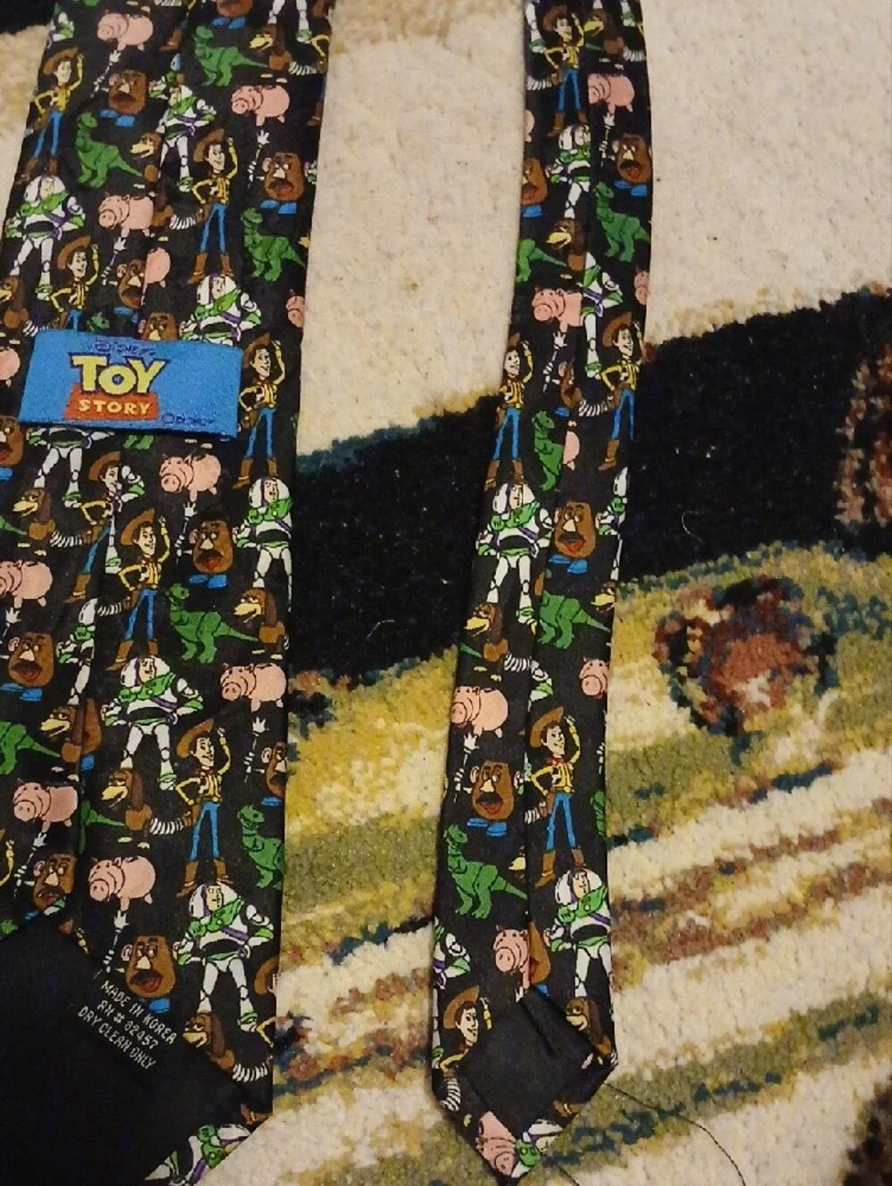 Toy Story Character Print Black Tie